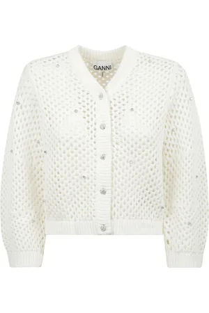 Ganni Donna, Maglie, Bianco, M, new