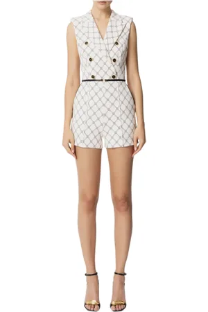 Elisabetta Franchi Donna, Jumpsuits, Bianco, M, new