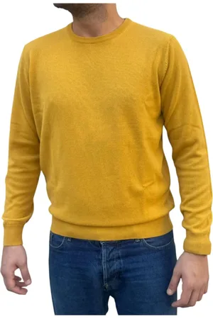 KANGRA CASHMERE Uomo, Maglie, Giallo, 2Xl, new