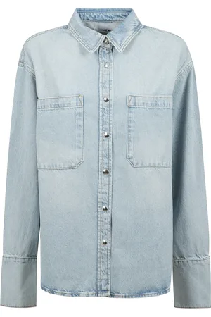 ANINE BING Donna, Camicette , Blu, M, new