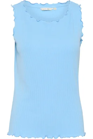 Cream Donna, Top, Blu, 2Xl, new