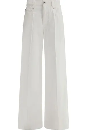 Brunello Cucinelli Donna, Pantaloni, Bianco, 2Xl, new