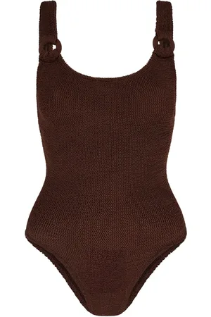 Hunza G Donna, Costumi da bagno, Marrone, Taglia unica, new