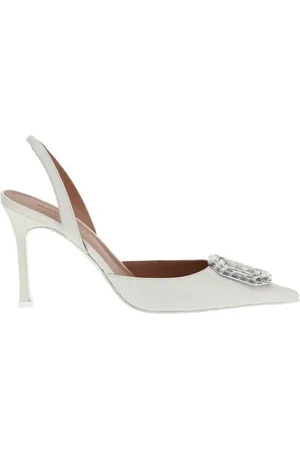 Amina Muaddi Donna, Scarpe, Bianco, 40 EU, new