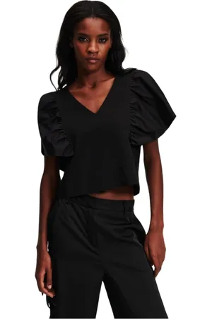 Karl Lagerfeld Donna, Top, Nero, M, new