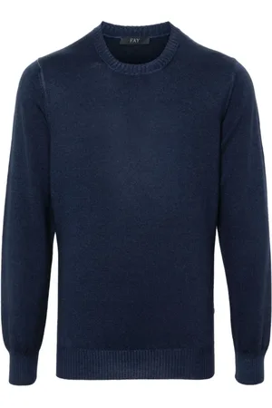 FAY Uomo, Maglie, Blu, L, new