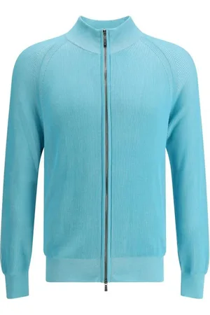 MOORER Uomo, Maglie, Blu, M, new