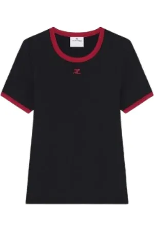 Courrèges Donna, Top, Nero, S, new
