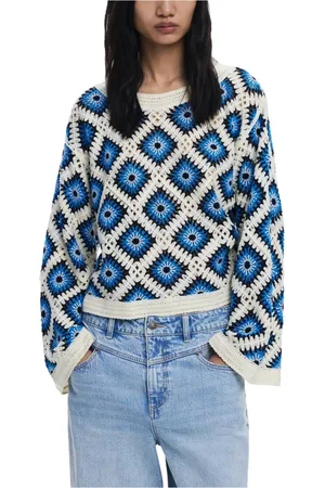 Desigual Donna, Maglie, Blu, L, new