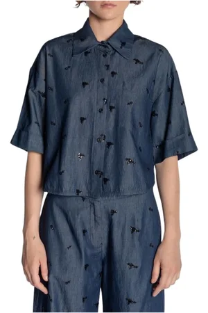 Kaos Donna, Camicette , Blu, M, new