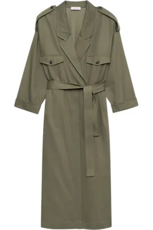 ANINE BING Donna, Cappotti, Verde, S, new