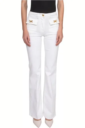 Elisabetta Franchi Donna, Jeans, Bianco, W26, new