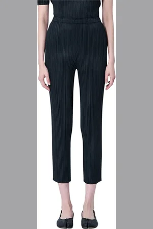 Issey Miyake Donna, Pantaloni, Nero, XL, new