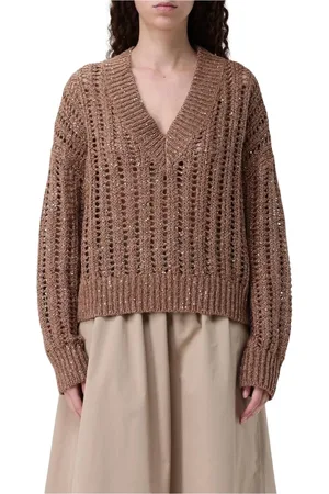 Brunello Cucinelli Donna, Maglie, Marrone, S, new