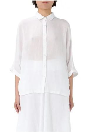 120% Lino Donna, Camicette , Bianco, S, new