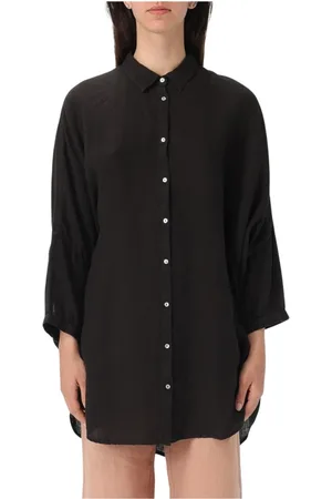 120% Lino Donna, Camicette , Nero, M, new