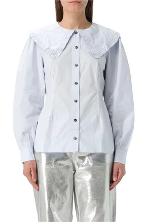 Ganni Donna, Camicette , Bianco, M, new
