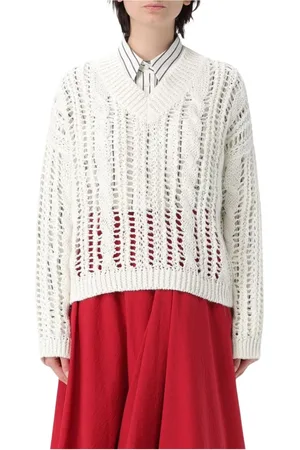 Brunello Cucinelli Donna, Maglie, Bianco, XS, new