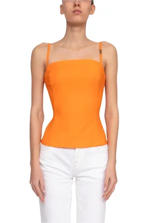 VERSACE Donna, Top, Arancione, XS, new