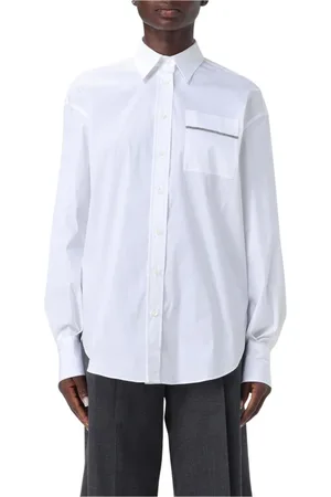 Brunello Cucinelli Donna, Camicette , Bianco, M, new