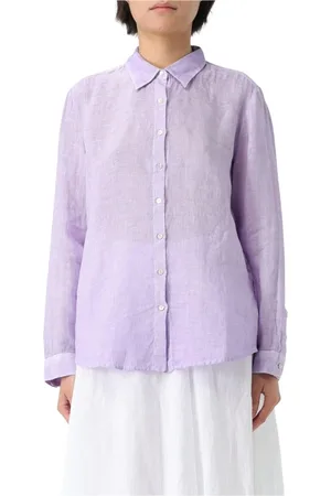 120% Lino Donna, Camicette , Viola, M, new