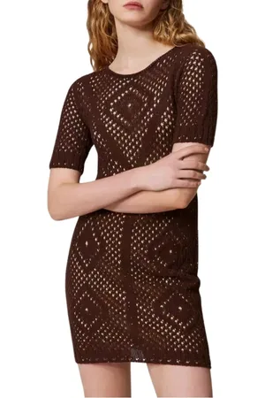 Twin-Set Donna, Abiti, Marrone, XS, new
