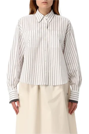 Brunello Cucinelli Donna, Camicette , Bianco, L, new