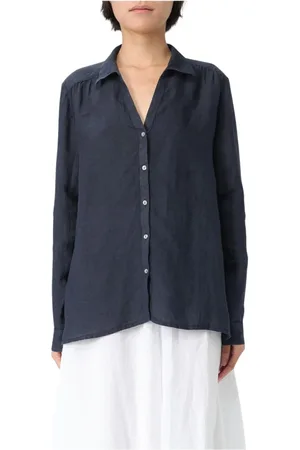 120% Lino Donna, Camicette , Blu, XS, new