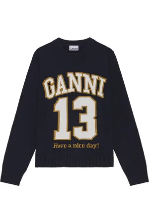 Ganni Donna, Maglie, Blu, S, new