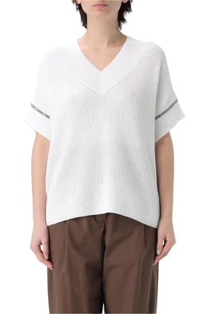 Brunello Cucinelli Donna, Maglie, Bianco, M, new