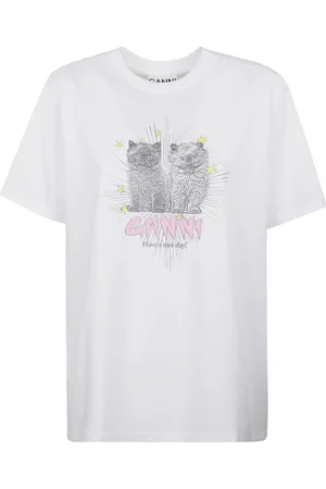 Ganni Donna, Top, Bianco, M, new