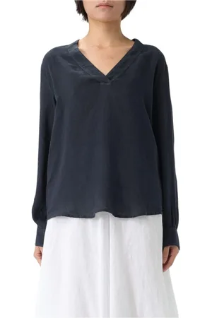 120% Lino Donna, Camicette , Blu, XS, new