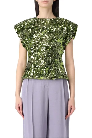 Ganni Donna, Camicette , Verde, M, new