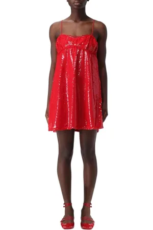 Ganni Donna, Abiti, Rosso, S, new