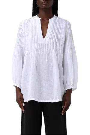 120% Lino Donna, Camicette , Bianco, L, new