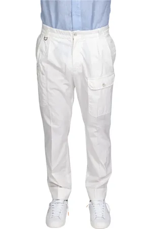 Paolo Pecora Uomo, Pantaloni, Bianco, XL, new