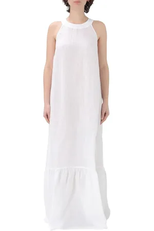 120% Lino Donna, Abiti, Bianco, L, new