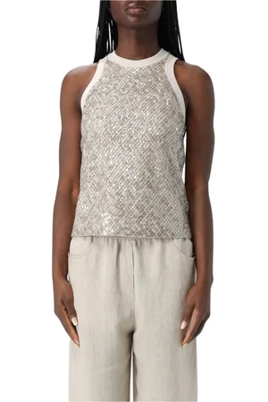 Brunello Cucinelli Donna, Top, Giallo, S, new