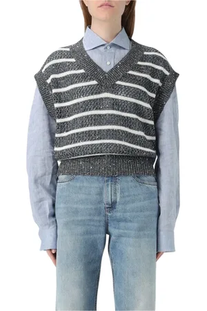 Brunello Cucinelli Donna, Maglie, Blu, M, new