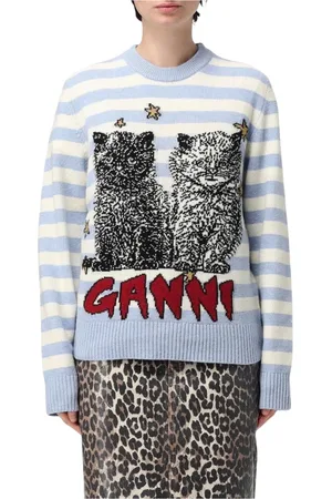 Ganni Donna, Maglie, Blu, L, new