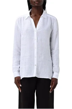 120% Lino Donna, Camicette , Bianco, M, new
