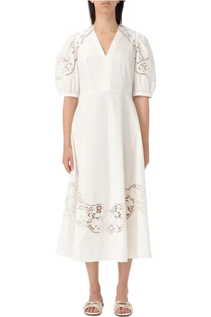 Twin-Set Donna, Abiti, Bianco, L, new
