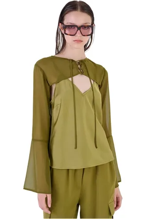 Silvian Heach Donna, Camicette , Verde, XS, new