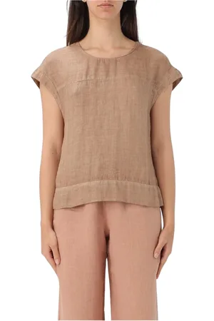 120% Lino Donna, Camicette , Marrone, XS, new