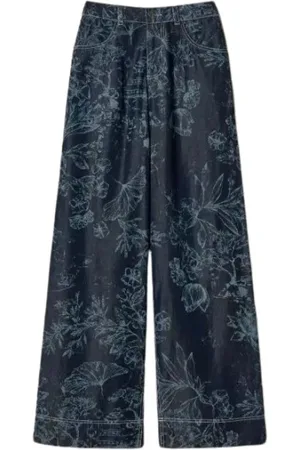 Twin-Set Donna, Pantaloni, Blu, XS, new