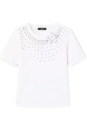 Twin-Set Donna, Top, Bianco, L, new