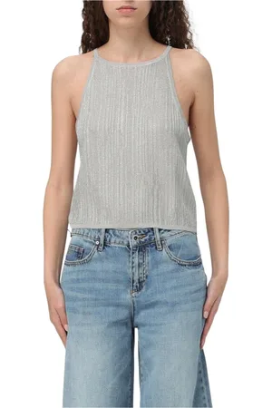 Armani Exchange Donna, Top, Grigio, L, new