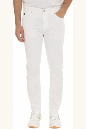HUGO BOSS Uomo, Jeans, Bianco, W35, new