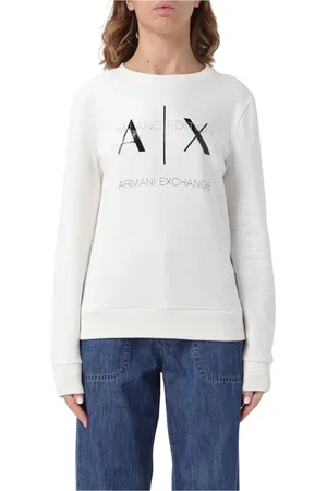 Armani Exchange Donna, Felpe, Bianco, L, new