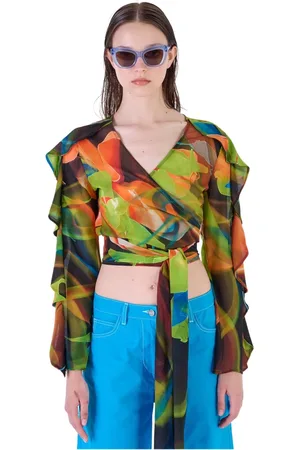 Silvian Heach Donna, Camicette , Multicolore, 2Xs, new
